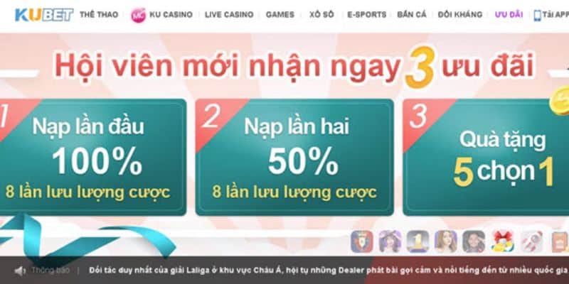 Các khuyến mãi cựu đa dạng tại kubet